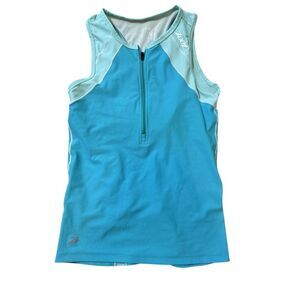 Zoot‎ Endurance Triathlon Tank Top Size  Built In Bra Size Medium Zip & Pockets